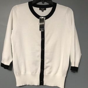 Premise petite S white and black sweater